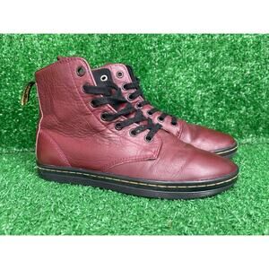 Dr Martens Layton Burgundy Women’s Combat Leather Boots Size 7